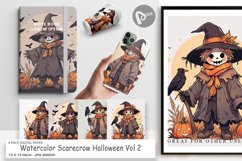 Digital Paper Watercolor Scarecrow Product Image 1