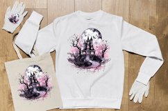 Halloween Watercolor Scary Night Sublimation Clipart 