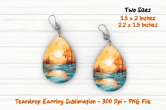 Watercolor Scene Teardrop Earring |Teardrop Earrings Product Image 1