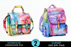 Watercolor School Bag Graphic Clipart Product Image 1