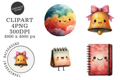 Watercolor School Character Clipart Product Image 1