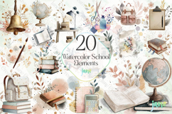 Watercolor School Elements Sublimation Bundle Product Image 1