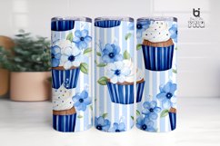 Watercolor Seamless Pattern Cake Baskets Tumbler Design Product Image 3