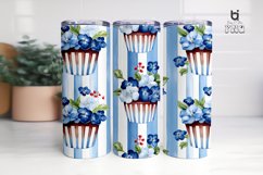 Watercolor Seamless Pattern Cake Baskets Tumbler Design Product Image 7