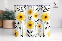 Watercolor Seamless Sunflower Pattern Tumbler Design Product Image 2