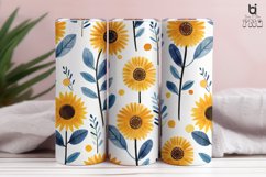 Watercolor Seamless Sunflower Pattern Tumbler Design Product Image 13