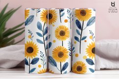 Watercolor Seamless Sunflower Pattern Tumbler Design Product Image 13