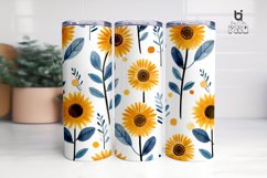 Watercolor Seamless Sunflower Pattern Tumbler Design Product Image 4