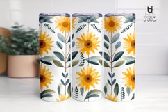 Watercolor Seamless Sunflower Pattern Tumbler Design Product Image 6