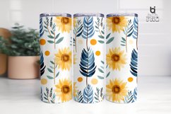 Watercolor Seamless Sunflower Pattern Tumbler Design Product Image 8