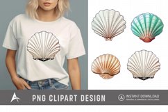 Watercolor Seashell Clipart Product Image 1