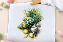 Watercolor Seashell On The Beach Clipart Product Image 3