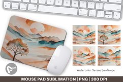 Mouse Pad Watercolor Landscape Product Image 1