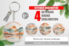 Keychain Watercolor Landscape Product Image 1