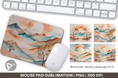 Mouse Pad Watercolor Landscape Product Image 1