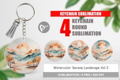 Keychain Watercolor Landscape Product Image 1