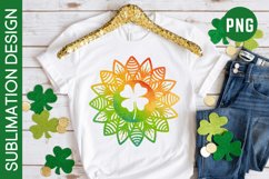 Watercolor St Patrick's Day Shamrock Mandala Sublimation Product Image 1