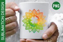Watercolor St Patrick's Day Shamrock Mandala Sublimation Product Image 3