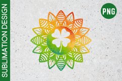 Watercolor St Patrick's Day Shamrock Mandala Sublimation Product Image 4