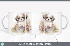 GorgeousWild Flowers Shih Tzu Mug Wrap design.