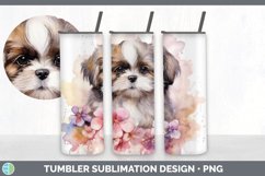 Bundle of six Wild Flowers Shih Tzu Tumbler designs.