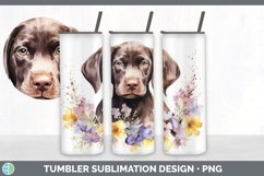 GorgeousWild Flowers Shorthaired Pointers Tumbler design.