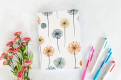 watercolor, dandelions, dandelions digital papers, dandelions pattern, floral pattern, tumbler, set,