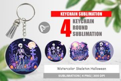 Keychain Watercolor Skeleton Product Image 1