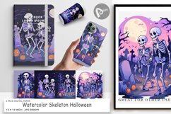 Digital Paper Watercolor Skeleton Product Image 1