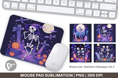 Mouse Pad Watercolor Skeleton Product Image 1