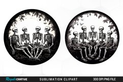 Watercolor Skeletons Halloween Exquisite Clipart Product Image 1