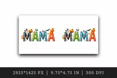 Watercolor skeletons MAMA decorated text quote lettering Halloween print 20 oz tumbler skinny mug wrap clipart t-shirt sublimation printable design
