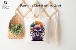 Watercolor Skull Mushroom Clipart, Mug Sublimation Design Product Image 7