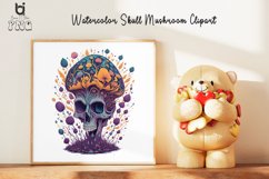 Watercolor Skull Mushroom Clipart, Mug Sublimation Design Product Image 8