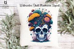Watercolor Skull Mushroom Clipart, Mug Sublimation Design Product Image 9