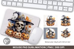 Mouse Pad Watercolor Skull Product Image 1