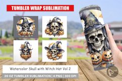 Tumbler Wrap Watercolor Skull Product Image 1