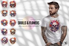 Clipart, Watercolor Skulls Design Bundle, 32 artworks! Product Image 1