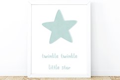 Watercolor Moon and Stars Nursery Wall Decor Product Image 2