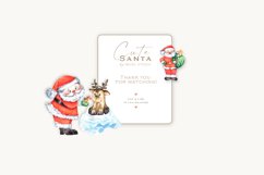 Watercolor Santa Claus clipart, Christmas sublimation PNG Product Image 4