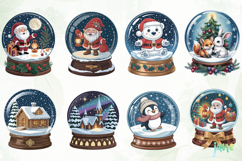 Watercolor Snow Globe PNG Product Image 7