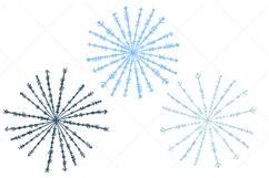 Watercolor Snowflake Clipart | Blue Winter Snowflake Png