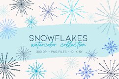 Watercolor Snowflake Clipart | Blue Winter Snowflake Png
