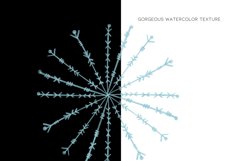 Watercolor Snowflake Clipart | Blue Winter Snowflake Png