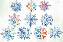 Watercolor Snowflake Sublimation Clipart Product Image 2