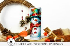 snowman wrap shown on tumblers