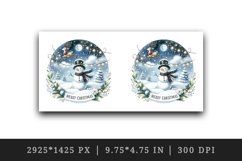 Watercolor snowman twinkling lights reindeer Merry Christmas quote print 20 oz tumbler skinny mug wrap clipart t-shirt sublimation printable design