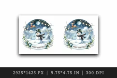 Watercolor snowman twinkling lights reindeer Merry Christmas quote print 20 oz tumbler skinny mug wrap clipart t-shirt sublimation printable design