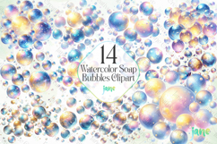 Watercolor Soap Bubbles Clipart Product Image 1
