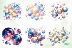 Watercolor Soap Bubbles Clipart Product Image 5